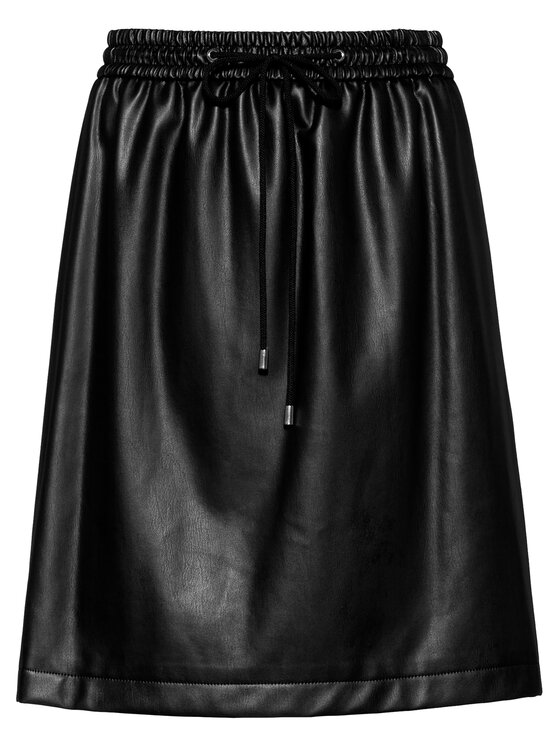 HUGO Hugo Műbőr szoknya Relani-1 50443141 Fekete Slim Fit