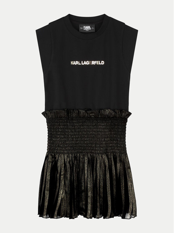 Karl Lagerfeld Kids Karl Lagerfeld Kids Haljina za svaki dan Z30189 D Crna Regular Fit