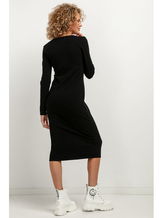 Tessita Tessita Sukienka codzienna T377 Czarny Straight Fit