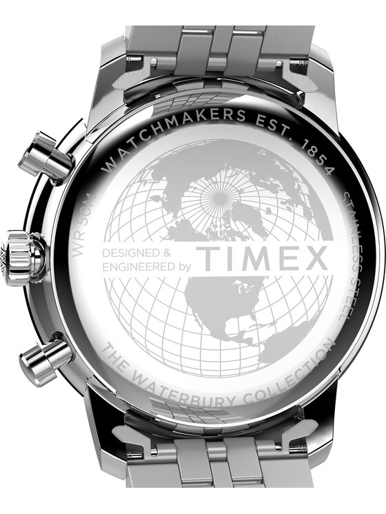 Timex Timex Zegarek TW2Y23400 Srebrny