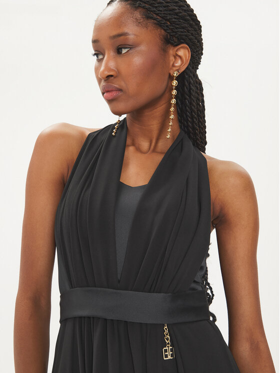 Fracomina Fracomina Abendkleid FQ24SD3018W41201 Schwarz Regular Fit