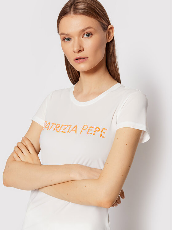 Patrizia Pepe - t-shirt con strass - Griffe Moda Abbigliamento Donna