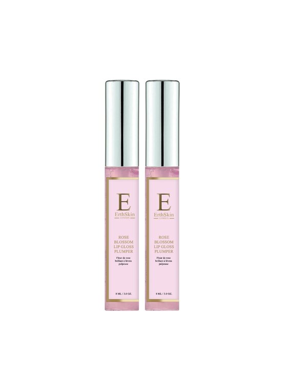 Erthskin London Erthskin London ROSE BLOSSOM GLOW FACIAL OIL + ROSE BLOSSOM HYDRO-GEL EYE PADS + Rose Blossom Lip Gloss Plumper Zestaw do pielęgnacji