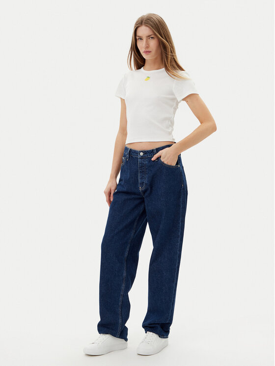 ONLY ONLY Tričko Daniella 15350554 Biela Slim Fit
