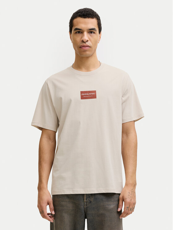 Jack & Jones Jack & Jones Tricou Frank 12288092 Bej Relaxed Fit