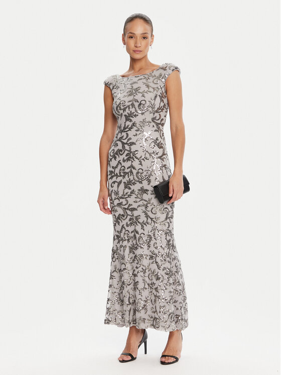Rinascimento Rinascimento Официална рокля CFC0125132003 Сив Slim Fit