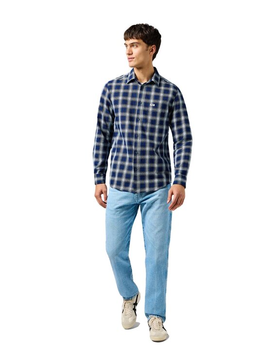 Wrangler Wrangler Koszula 112362897 Granatowy Regular Fit