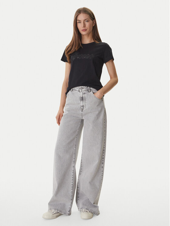 Guess Guess Majica W6GI08 K3023 Črna Regular Fit