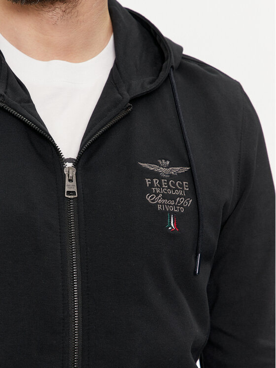 Aeronautica Militare Aeronautica Militare Majica dugih rukava 241FE1749F459 Crna Regular Fit