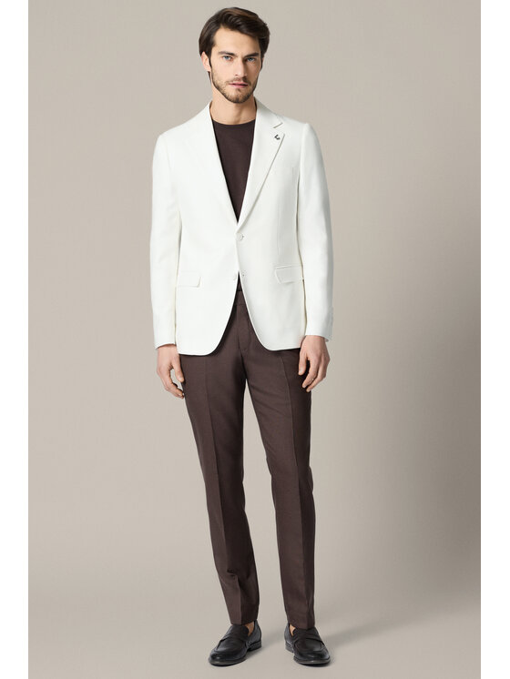 Lancerto Lancerto Marynarka Bobbio MA131126000005 Biały Slim Fit