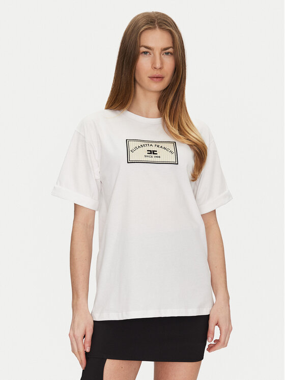 Elisabetta Franchi Elisabetta Franchi T-Shirt MA-035-51E2-V170 Bílá Regular Fit