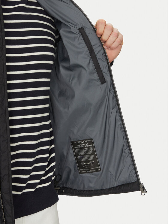 Geox Geox Kevad-sügis jope Decio M5522S T3132 F9000 Must Regular Fit