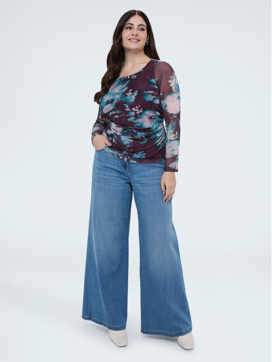 Fiorella Rubino Fiorella Rubino Bluzka G07NL009053N0Z6 Bordowy Slim Fit