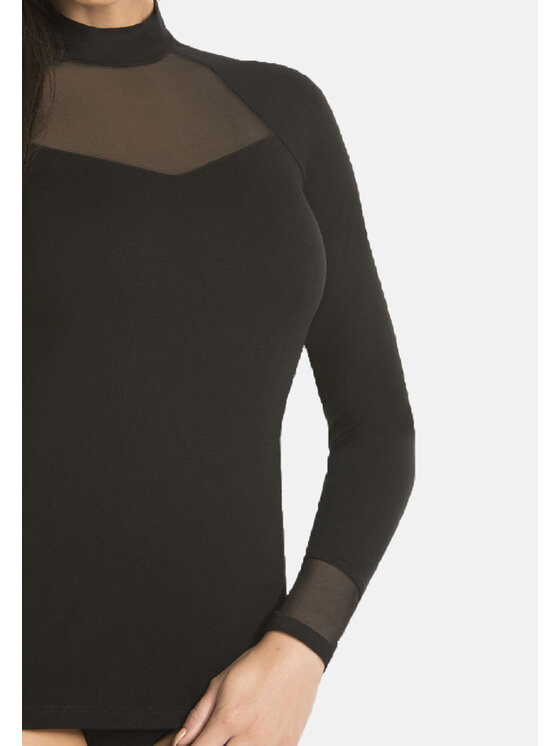 Teyli Teyli Golf damski z wiskozy Mila Czarny Standard Fit