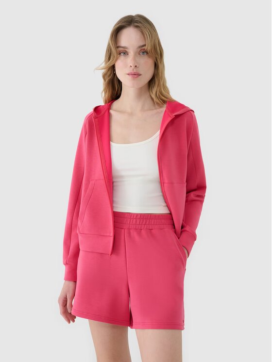 4F 4F Felpa 4FWSS25TSWSF1577-54S Rosa Regular Fit