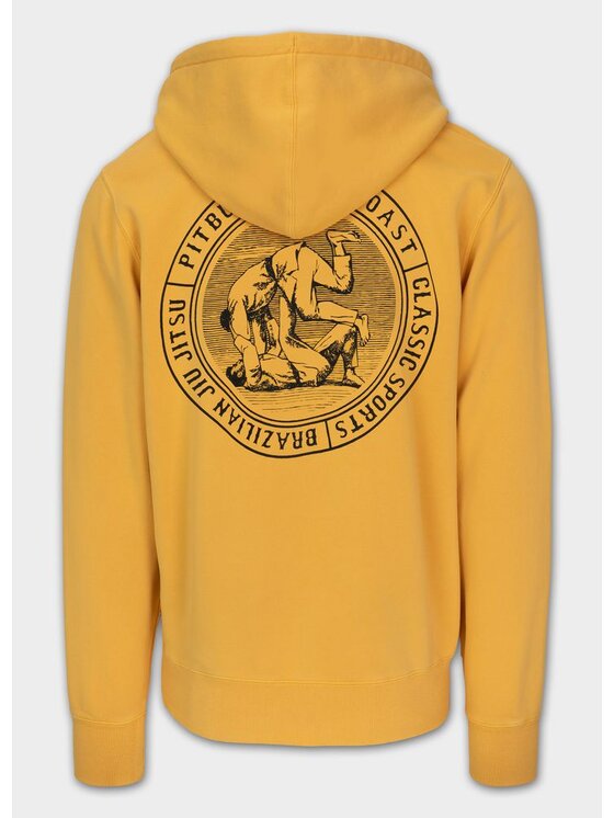 PITBULL PITBULL Bluza VINTAGE BJJ Żółty Regular Fit