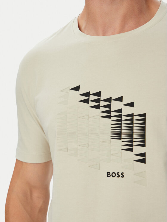 BOSS BOSS Tričko Network Flag 50566853 Béžová Regular Fit