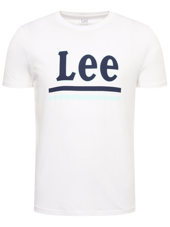 Lee Lee T-Shirt Stripe Tee L64VFQLJ 112115945 Biały Regular Fit