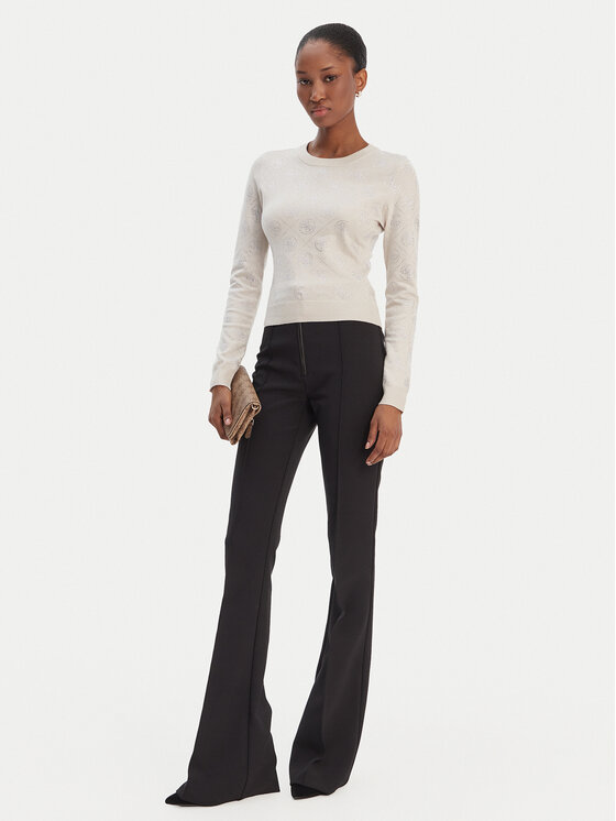 Guess Guess Sweter W6RR66 Z3JD2 Beżowy Regular Fit
