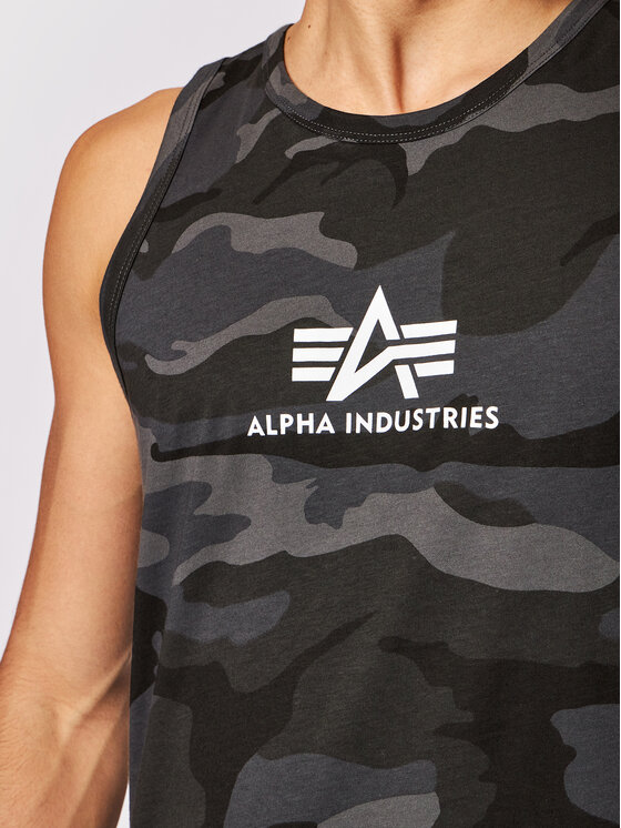 Alpha Industries Alpha Industries Tank-Top Basci Camo 126566C Grau Regular Fit