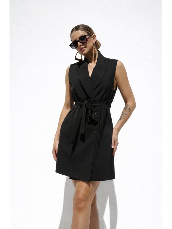 LilaLou LilaLou Sukienka wieczorowa Delphine Czarny Regular Fit