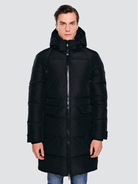 BIG STAR BIG STAR Płaszcz zimowy MIKRONOS Czarny Basic Fit