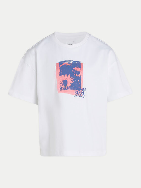 Calvin Klein Jeans Calvin Klein Jeans Футболка Flower IG0IG02626 Білий Regular Fit