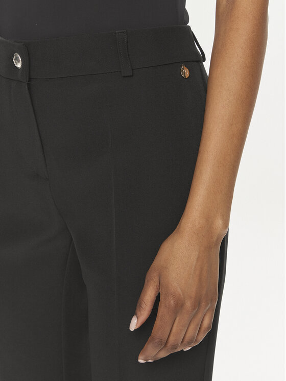 Maryley Maryley Pantaloni di tessuto 24EB52Z/M23/43NE Nero Regular Fit