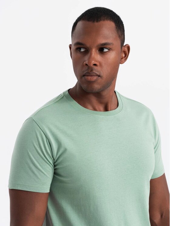 Ombre Ombre Komplet t-shirtów OM-TSBS-0232 Zielony Regular Fit