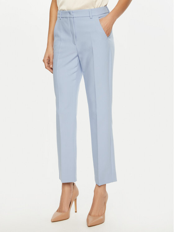 Weekend Max Mara Weekend Max Mara Pantaloni chino Rana 2515131031 Celeste Slim Fit