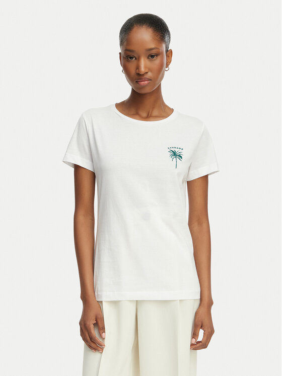 BOSS Tricou C_Elove_4 50559077 Alb Slim Fit