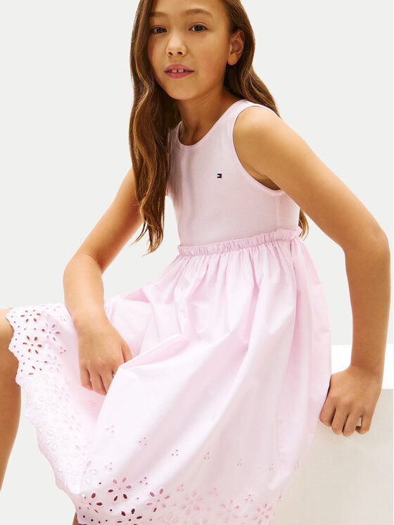 Tommy Hilfiger Tommy Hilfiger Sommerkleid KG0KG09148 Hellrosa Regular Fit