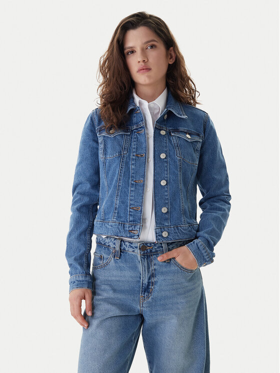 Tommy Jeans Tommy Jeans Jeansová bunda Vivianne DW0DW22489 Modrá Slim Fit