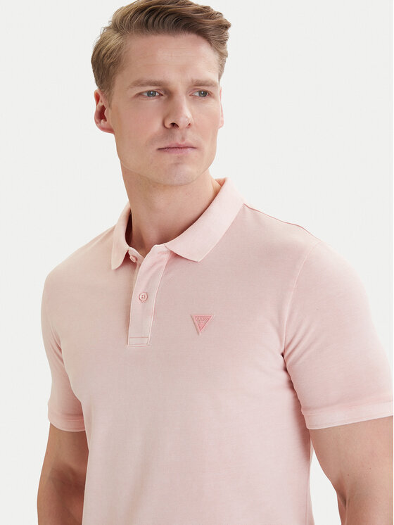 Guess Guess Polokošile F6GP03 K9WF1 Oranžová Slim Fit
