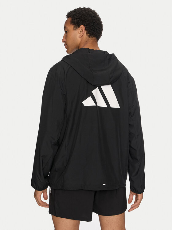 adidas adidas Skriešanas vējjaka Run It IL7230 Melns Regular Fit