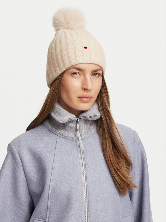 Tommy Hilfiger Tommy Hilfiger Czapka Th Flag AW0AW19330 Kremowy