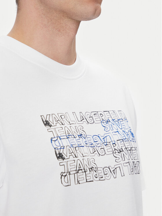 KARL LAGERFELD KARL LAGERFELD T-shirt A2M17038 Bijela Regular Fit
