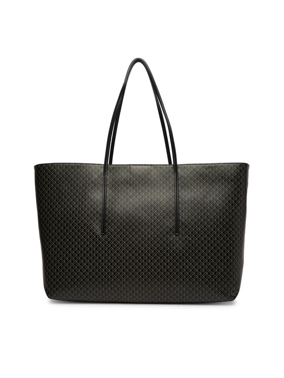 Calvin Klein Calvin Klein Borsetta Emblem Aop Large Tote W/ Pouch LV04F3364G Nero