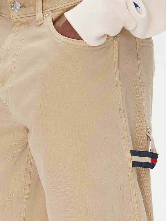 Tommy Jeans Tommy Jeans Auduma šorti Jaimie DM0DM21951 Bēšs Slim Fit