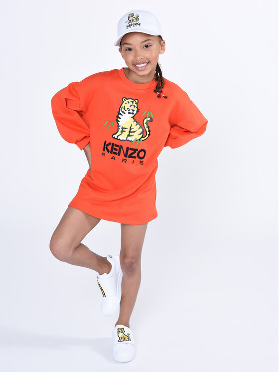 Kenzo Kids Pletena obleka K12290 S Rdeča Regular Fit