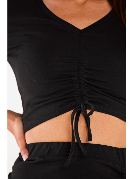 Infinite You Infinite You Bluzka M304 Czarny Basic Fit