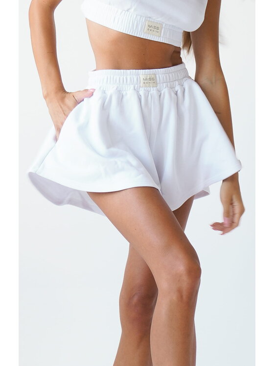 MissDenim MissDenim Szorty sportowe Flippy Skorts Biały Basic Fit