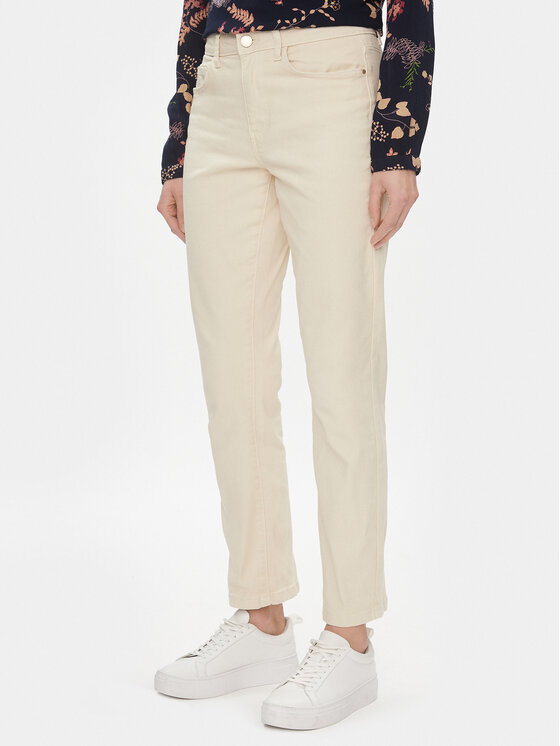 Vila Vila Jeans hlače Alice 14080816 Bež Straight Fit