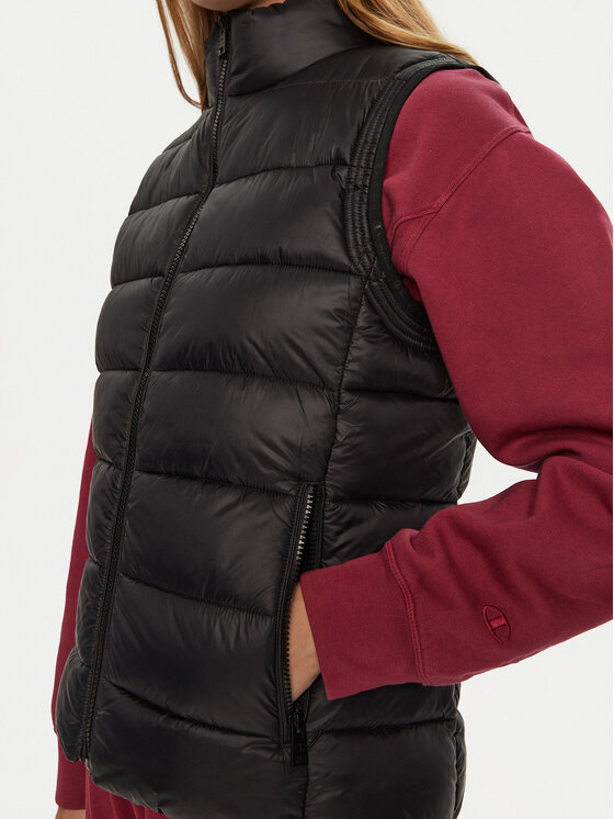 Champion Champion Αμάνικο Μπουφάν 117569 Μαύρο Custom Fit
