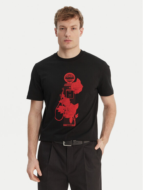 HUGO HUGO T-shirt Dikerd 50564024 Nero Relaxed Fit