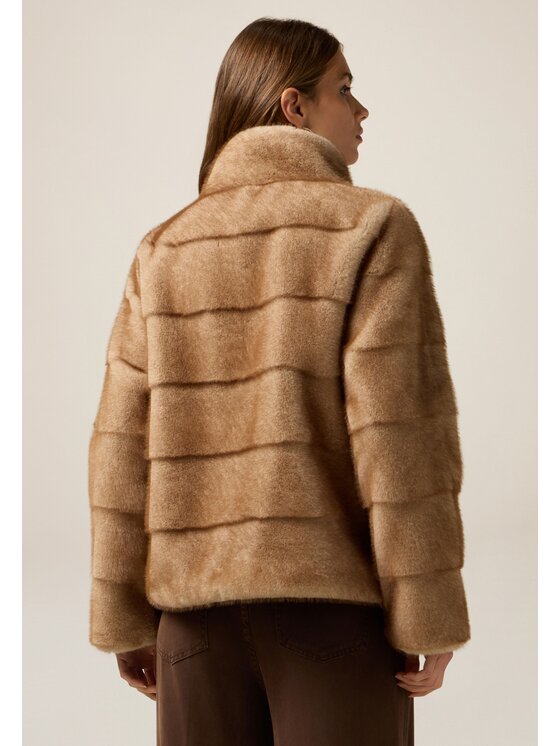 Oltre Oltre Cappotto 8719R001286N002 Écru Boxy Fit