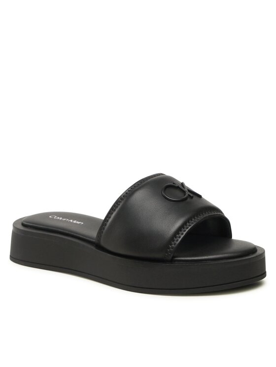 Calvin Klein Calvin Klein Šlepetės Dress Flatform W/Hw HW0HW01487 Juoda