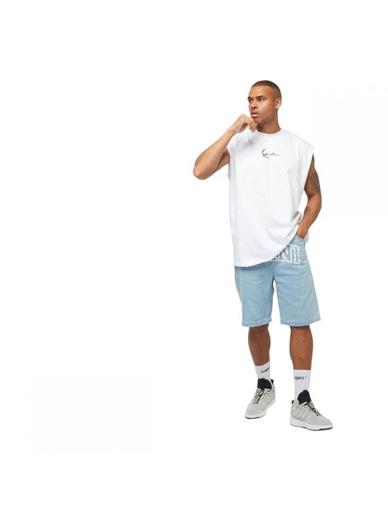 Karl Kani Karl Kani Sportovní kraťasy SERIF DENIM SHORTS Světle modrá Regular Fit