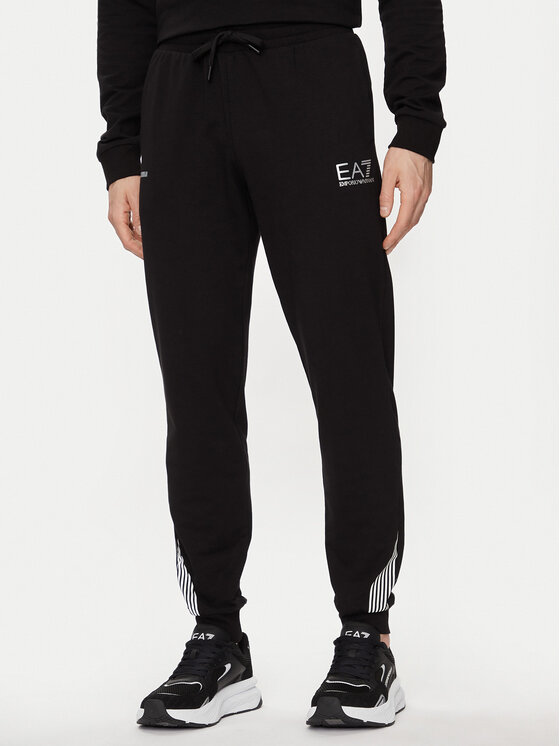 EA7 Emporio Armani Teplákové nohavice 3DPP70 PJLIZ 1200 Čierna Regular Fit