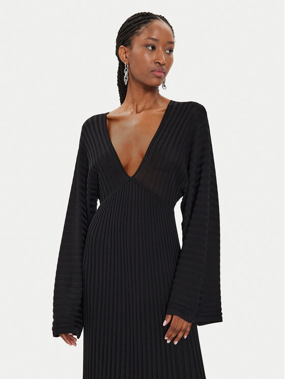 Gestuz Gestuz Rochie tricotată 10908421 Negru Relaxed Fit